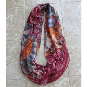 Scarfland lightweight floral print infinity scarf NWT